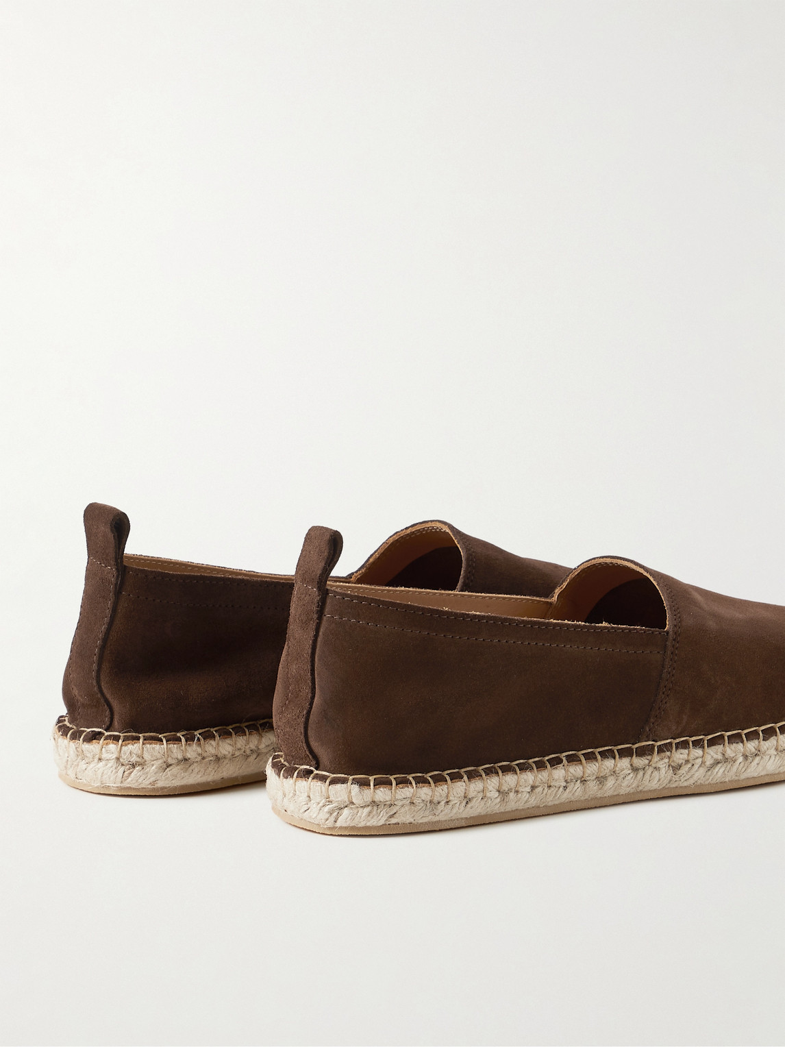 Shop Mr P George Suede Espadrilles In Brown