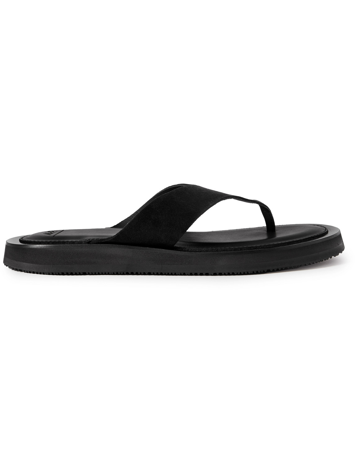 Mr P. Fede Suede Sandals In Black