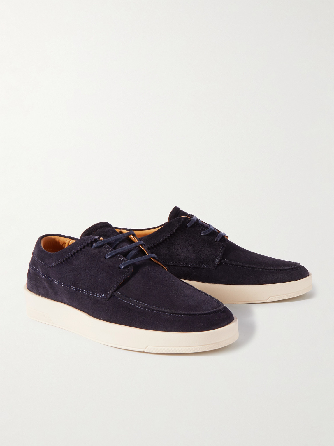 Shop Mr P Peter Suede Derby Shoes In Blue