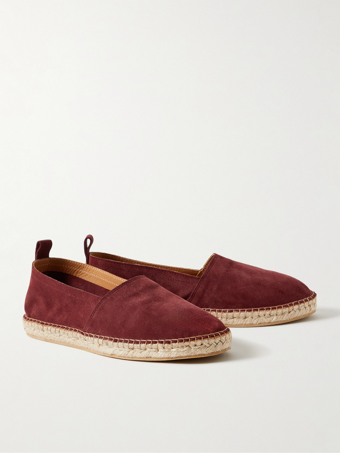 Shop Mr P George Suede Espadrilles In Pink