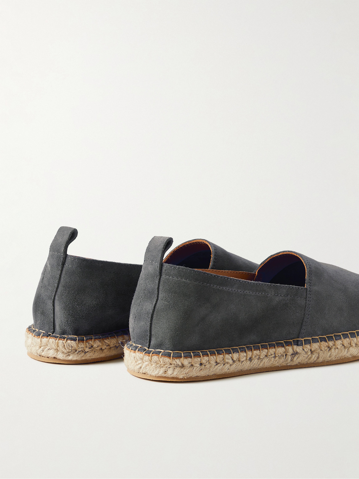 Shop Mr P George Suede Espadrilles In Gray