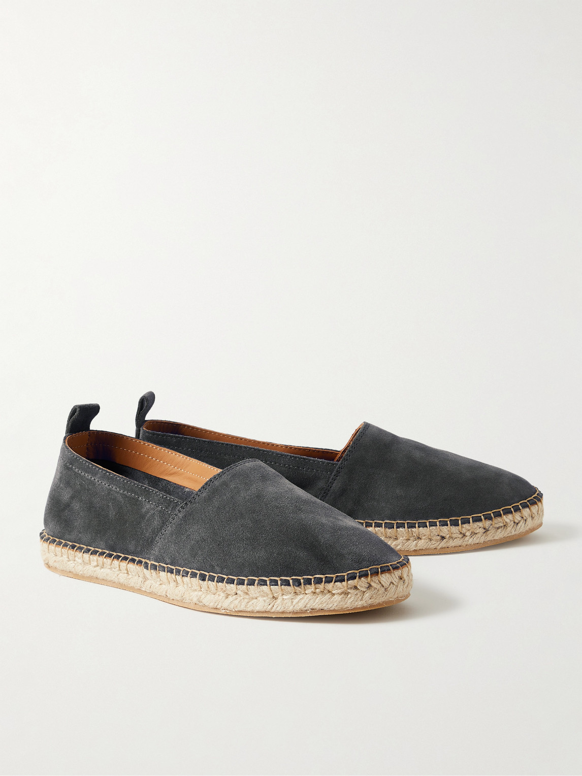 Shop Mr P George Suede Espadrilles In Gray