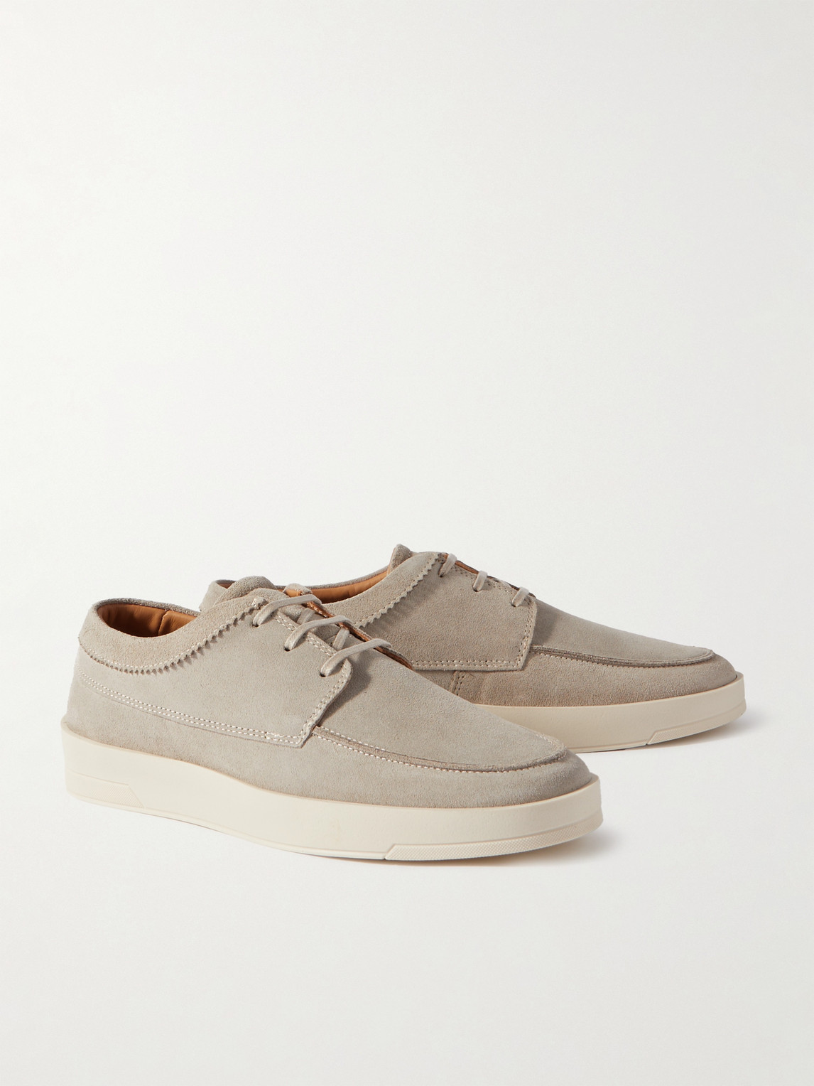 Shop Mr P Peter Suede Derby Shoes In Neutrals