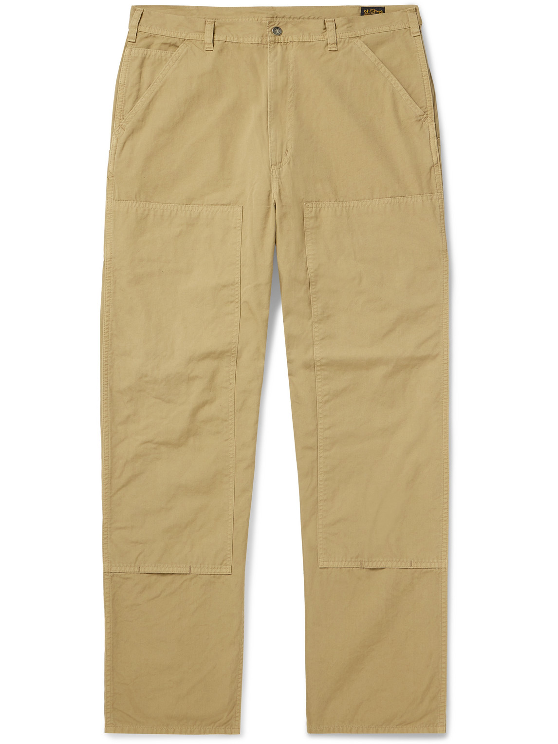 Orslow Double Knee Straight-leg Cotton Trousers In Neutrals