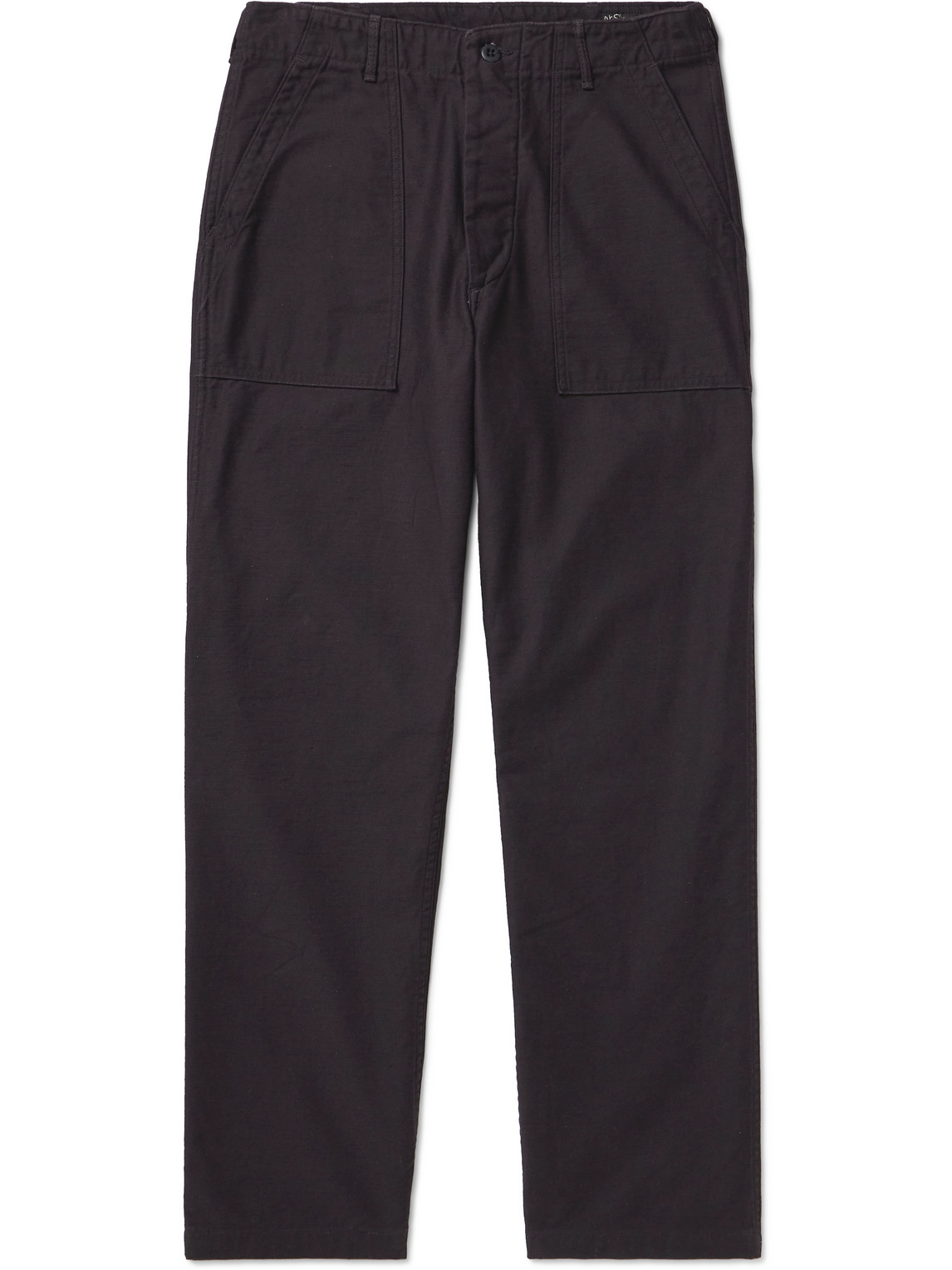 Orslow Straight-leg Cotton Trousers In Black