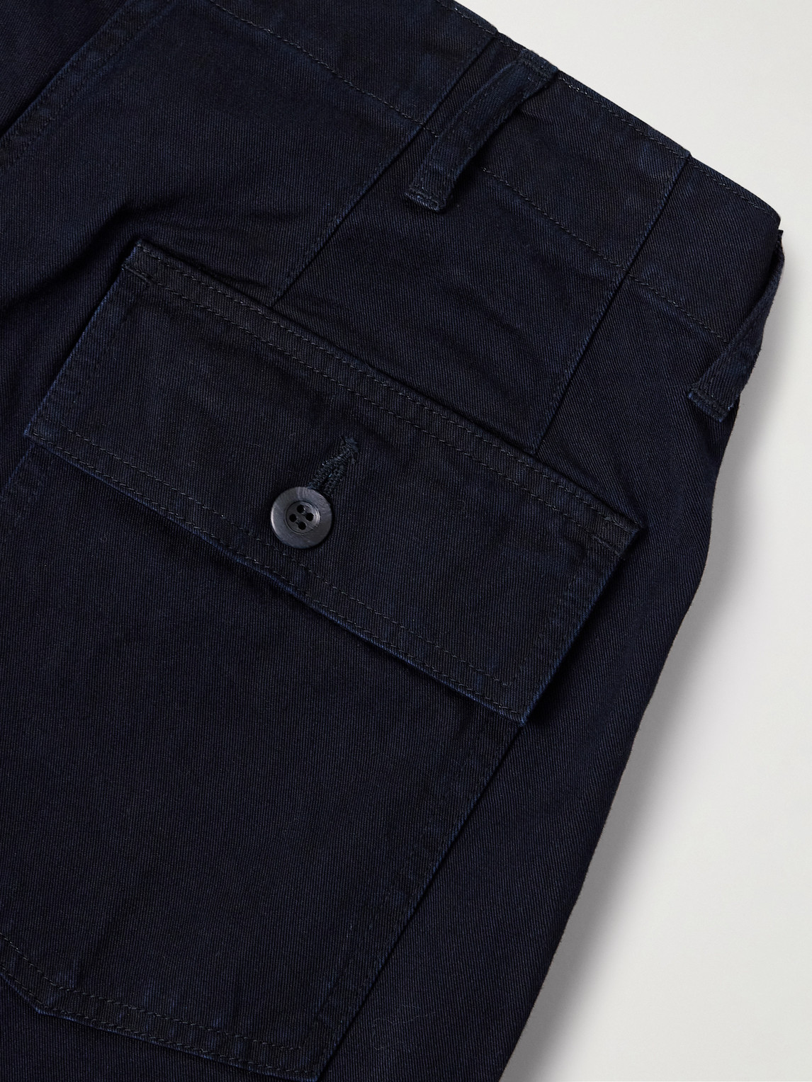 Shop Blue Blue Japan Straight-leg Indigo-dyed Tencel™ Lyocell-blend Twill Trousers In Blue