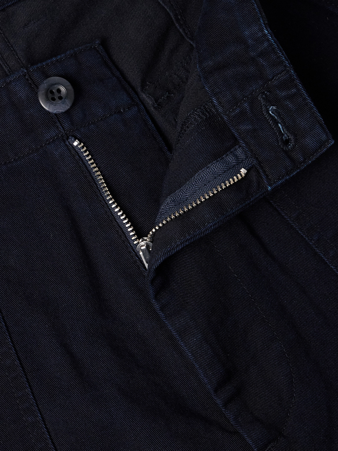 Shop Blue Blue Japan Straight-leg Indigo-dyed Tencel™ Lyocell-blend Twill Trousers In Blue