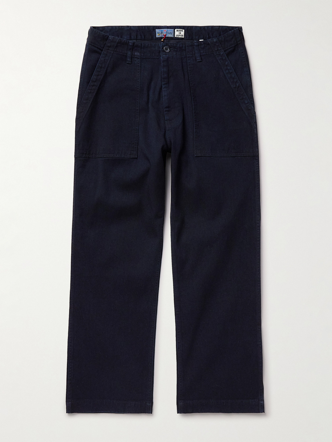Blue Blue Japan Straight-leg Indigo-dyed Tencel™ Lyocell-blend Twill Trousers In Blue