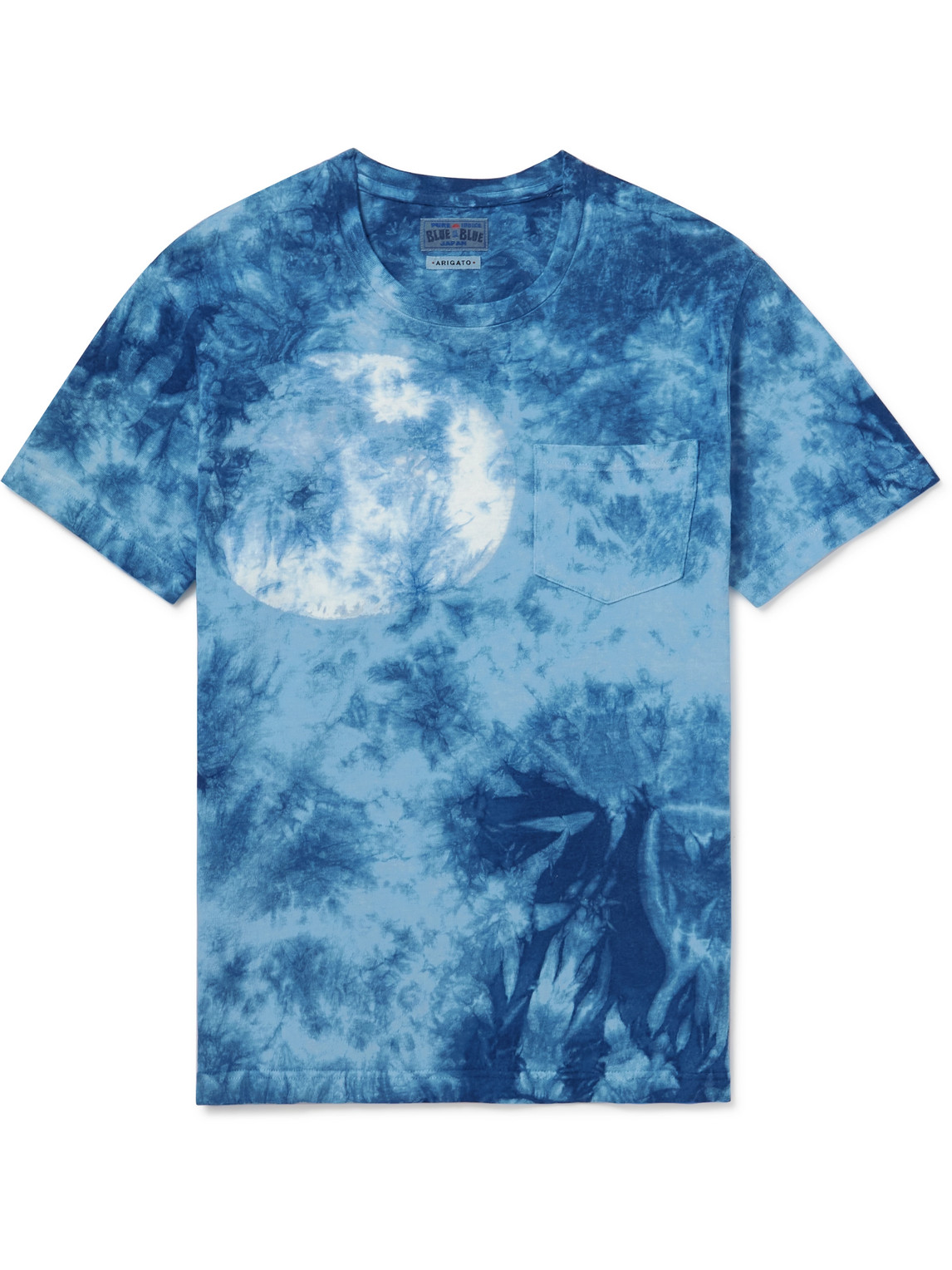 Shibori Tie-Dyed Cotton Jersey T-Shirt(2 RED): Mame