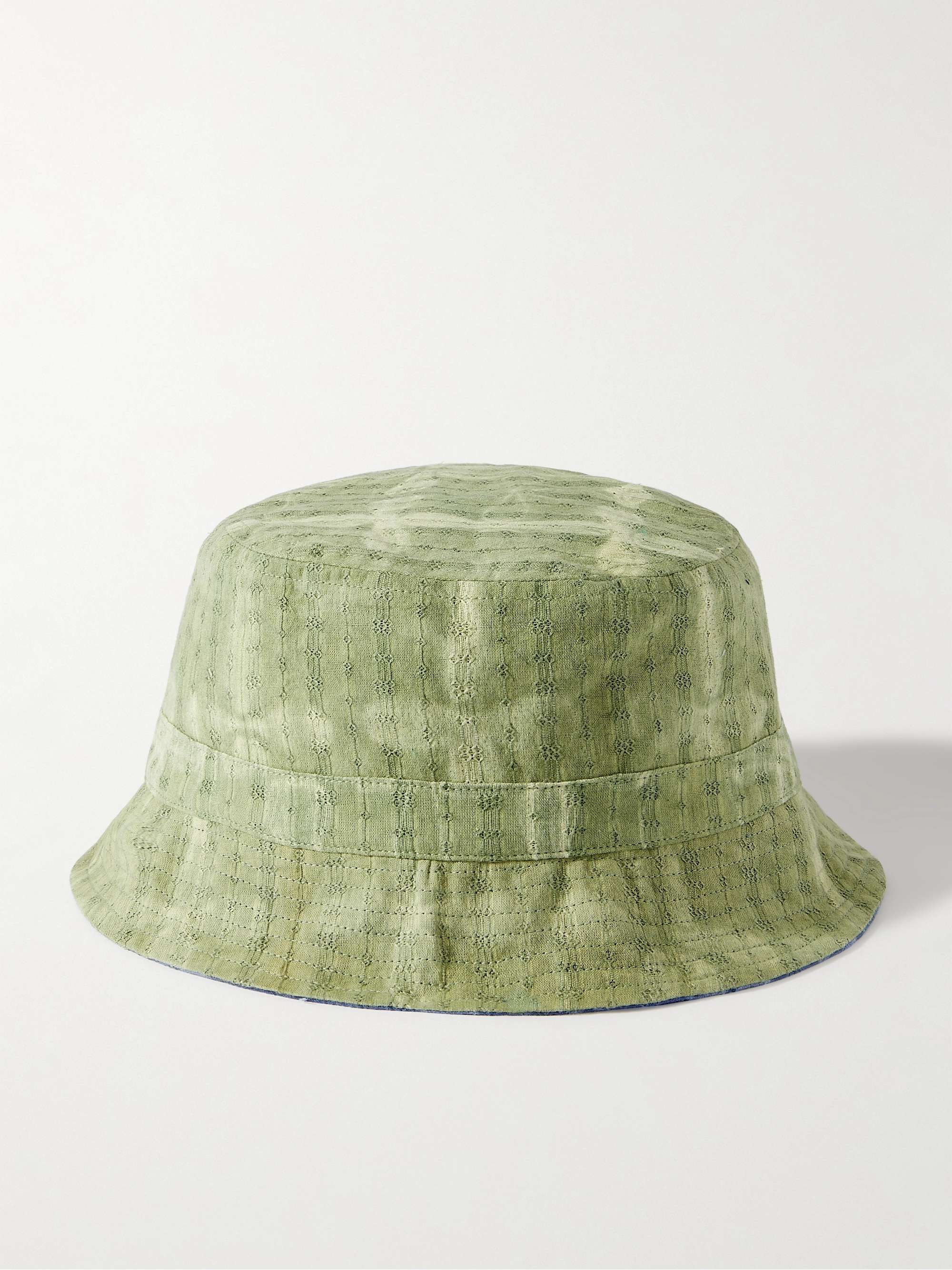 Reversible Embroidered Printed Organic Cotton Bucket Hat