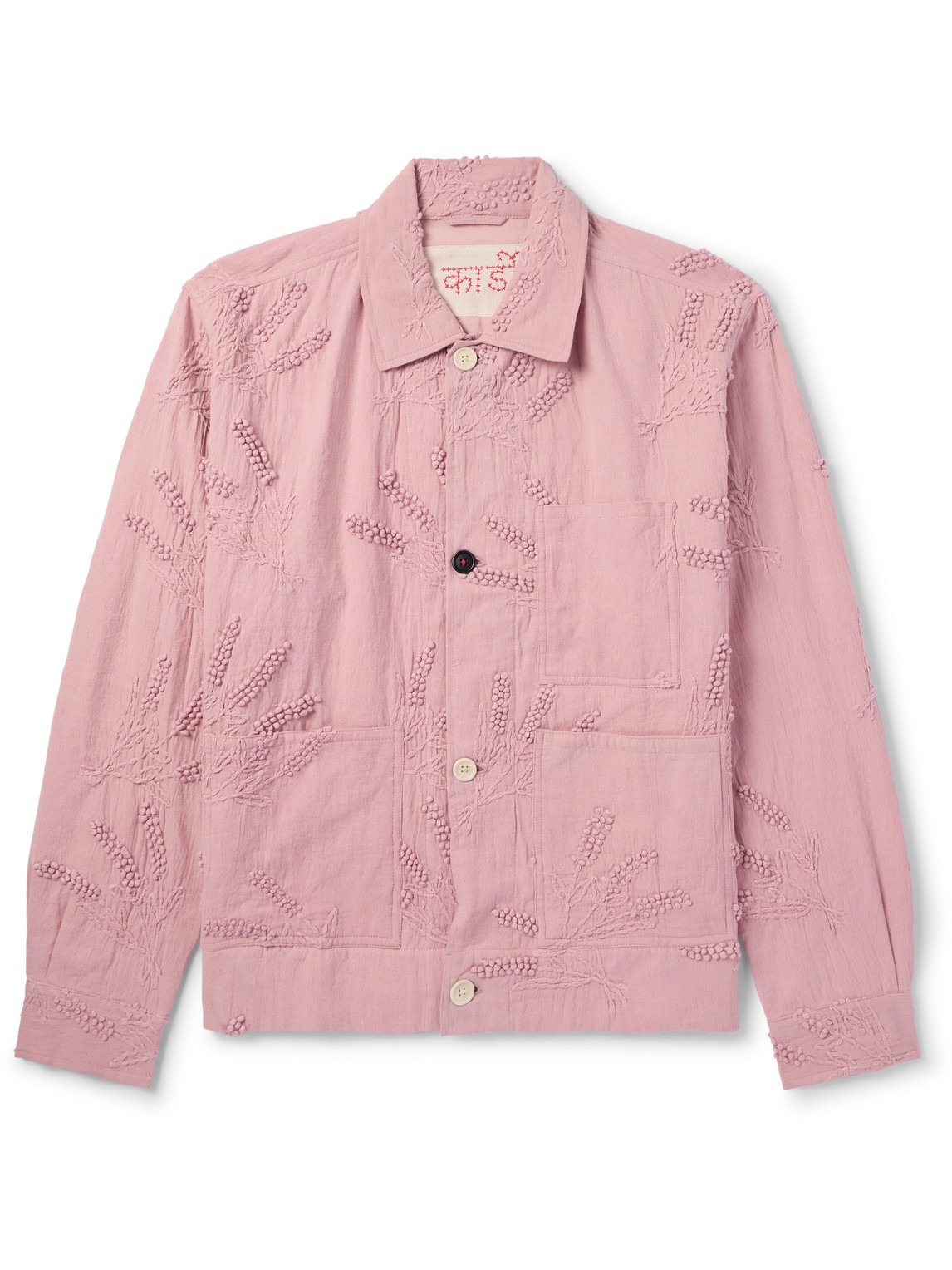 Embellished Cotton and Linen-Blend Jacket