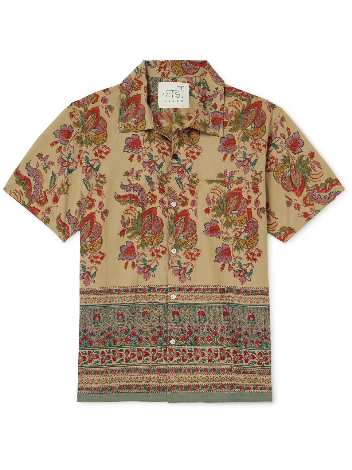 Kardo Chintan Floral-print Cotton Shirt In Multi