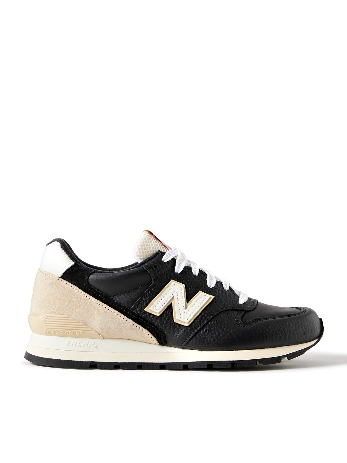 New Balance Aimé Leon Dore 996 Suede And Rubber-trimmed Leather Sneakers In Black