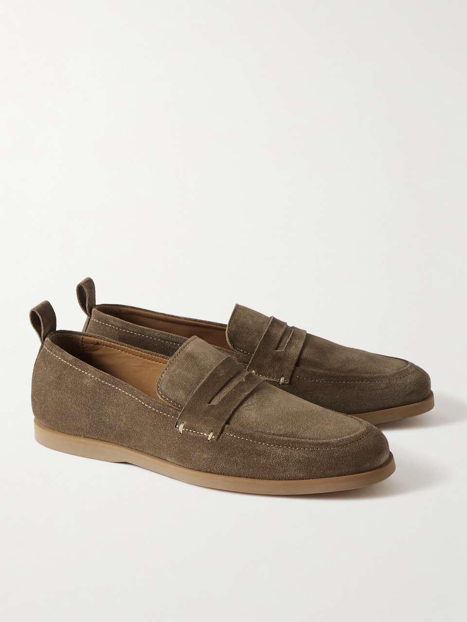 Petersburg - Boys Penny Loafers Shoes, Genuine Leather Suede