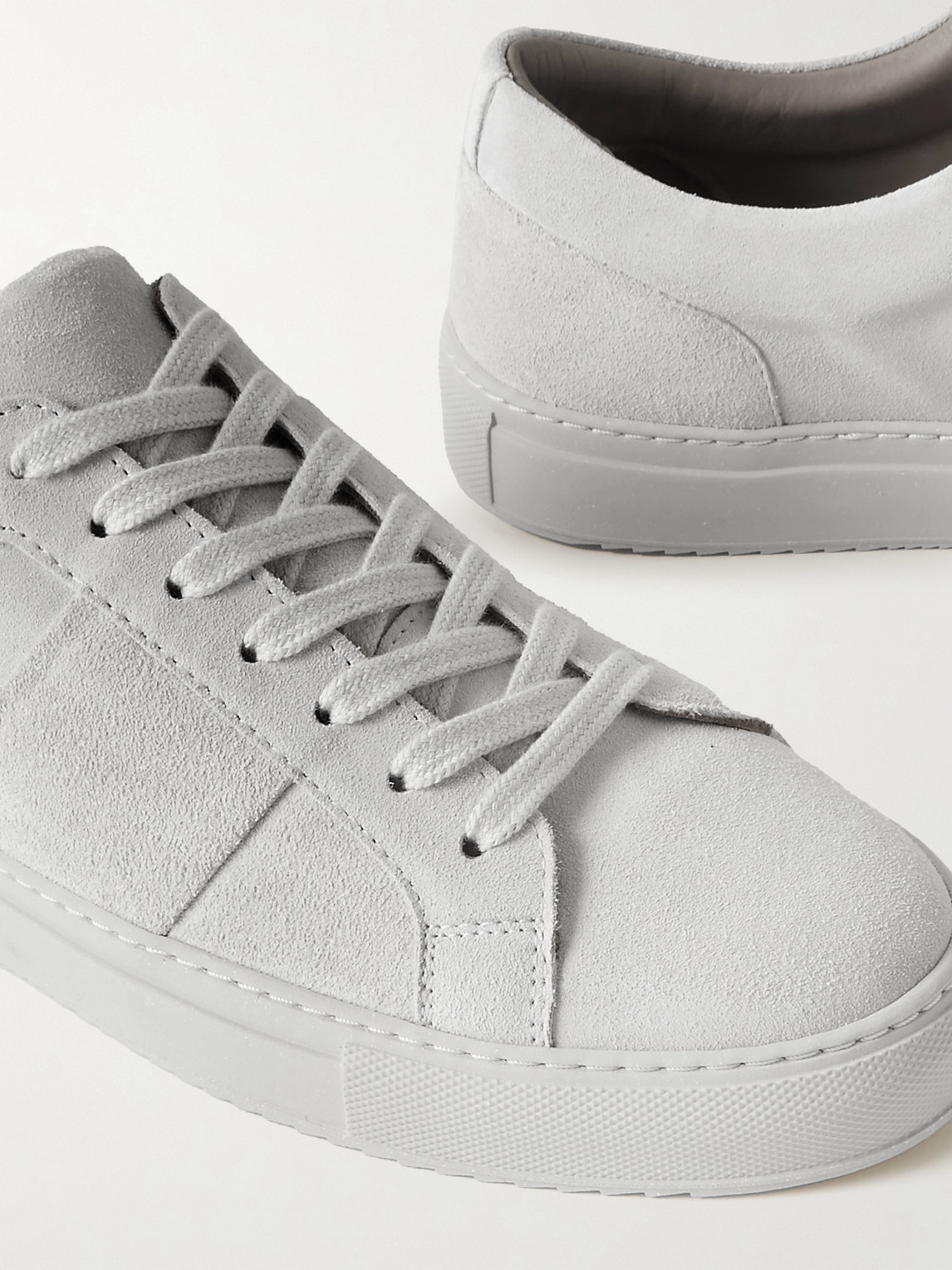Shop Mr P Larry Suede Sneakers In Gray
