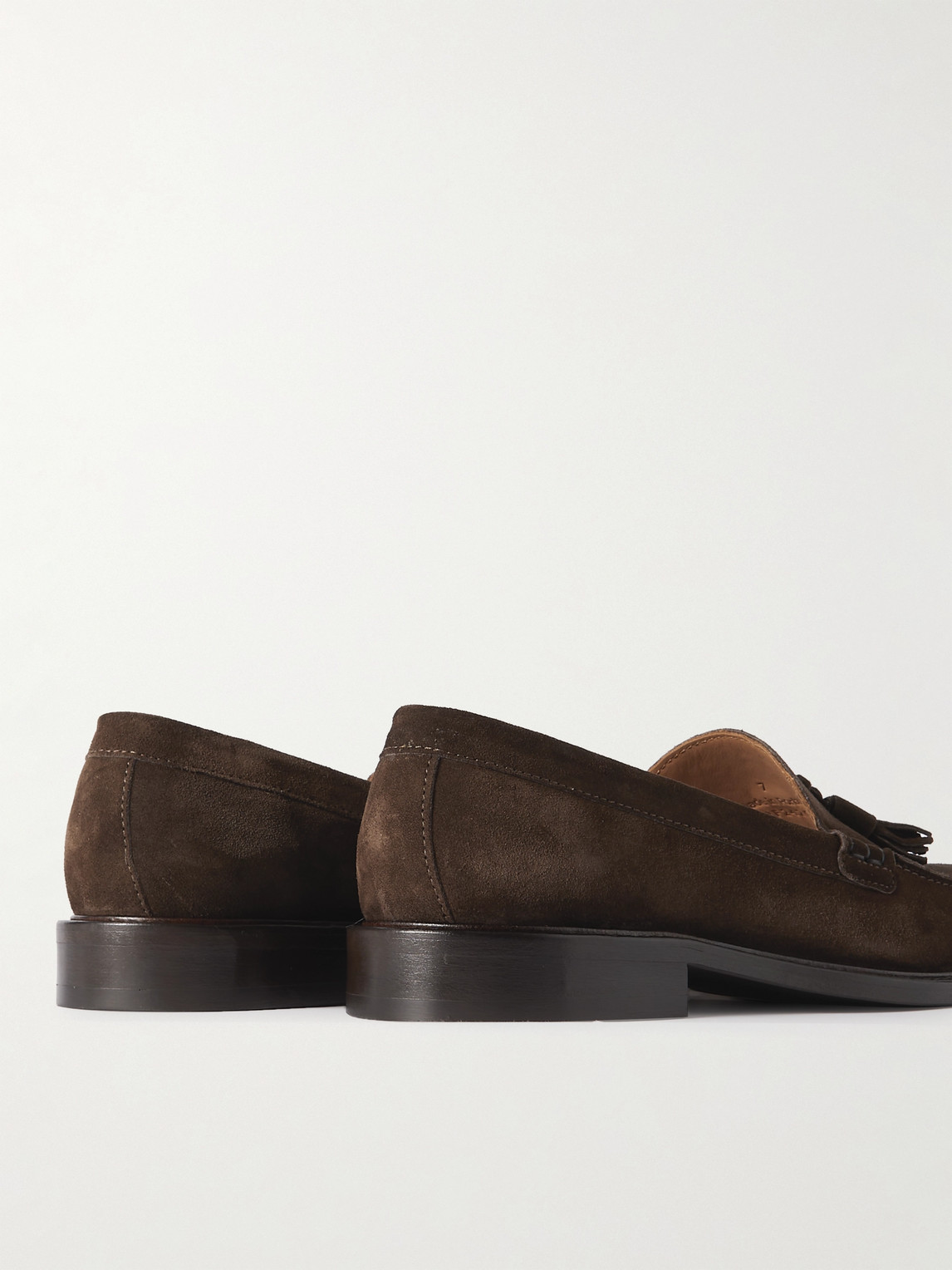 Shop Mr P Scott Suede Penny Loafers In Brown