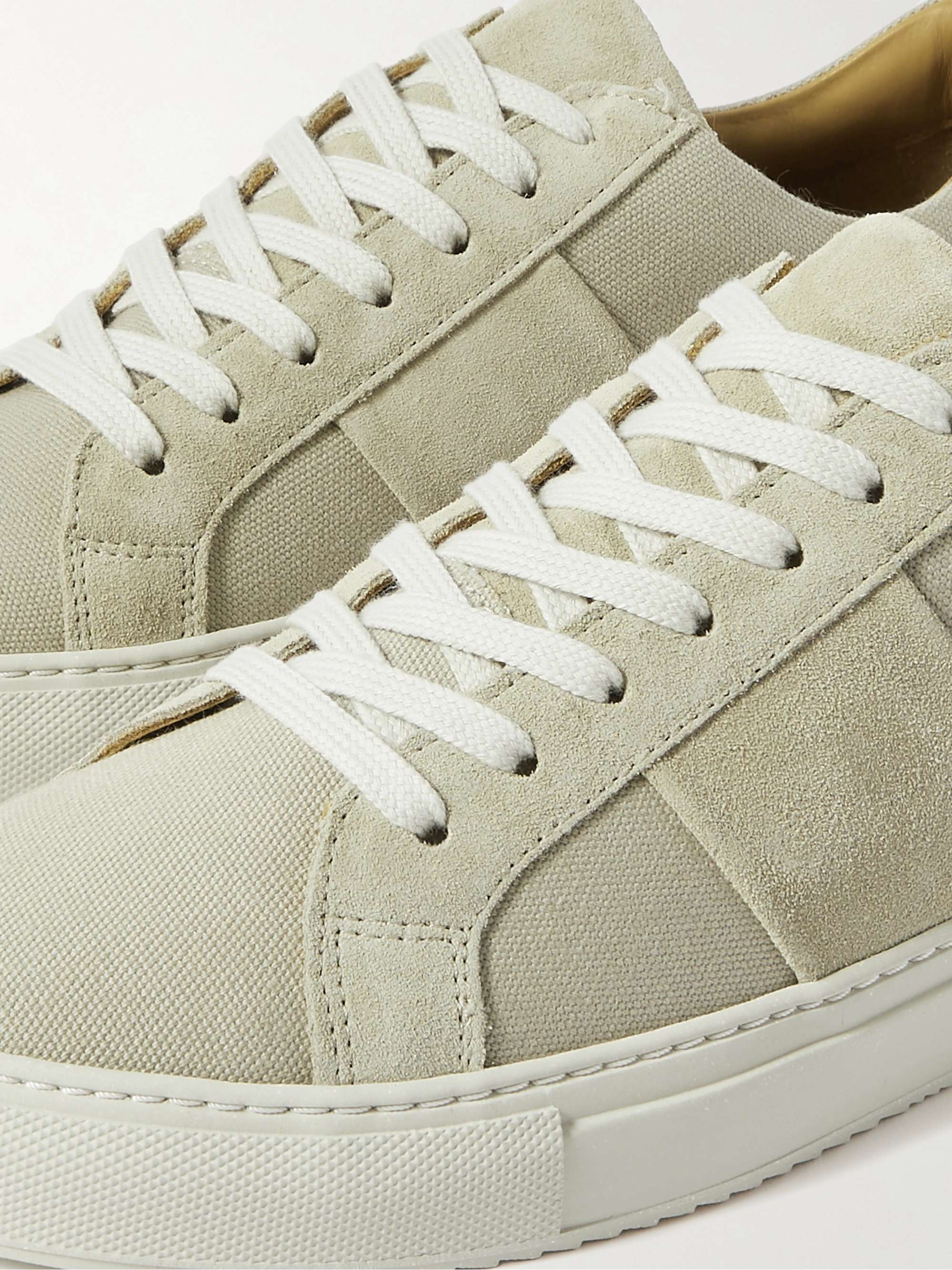MR P. Suede-Trimmed Canvas Sneakers