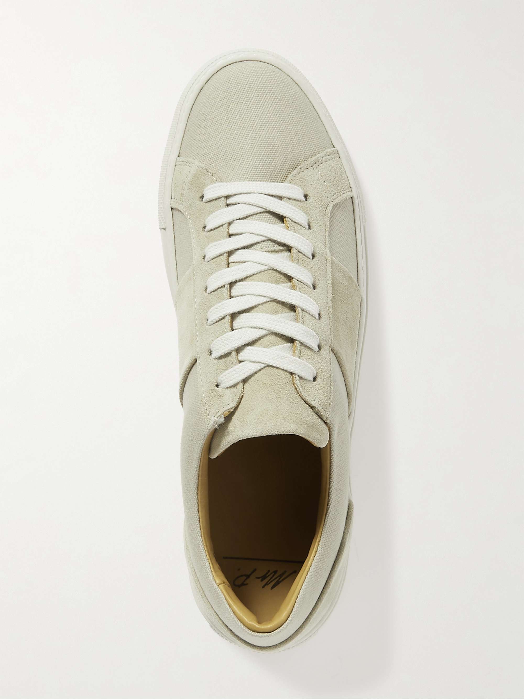 MR P. Suede-Trimmed Canvas Sneakers