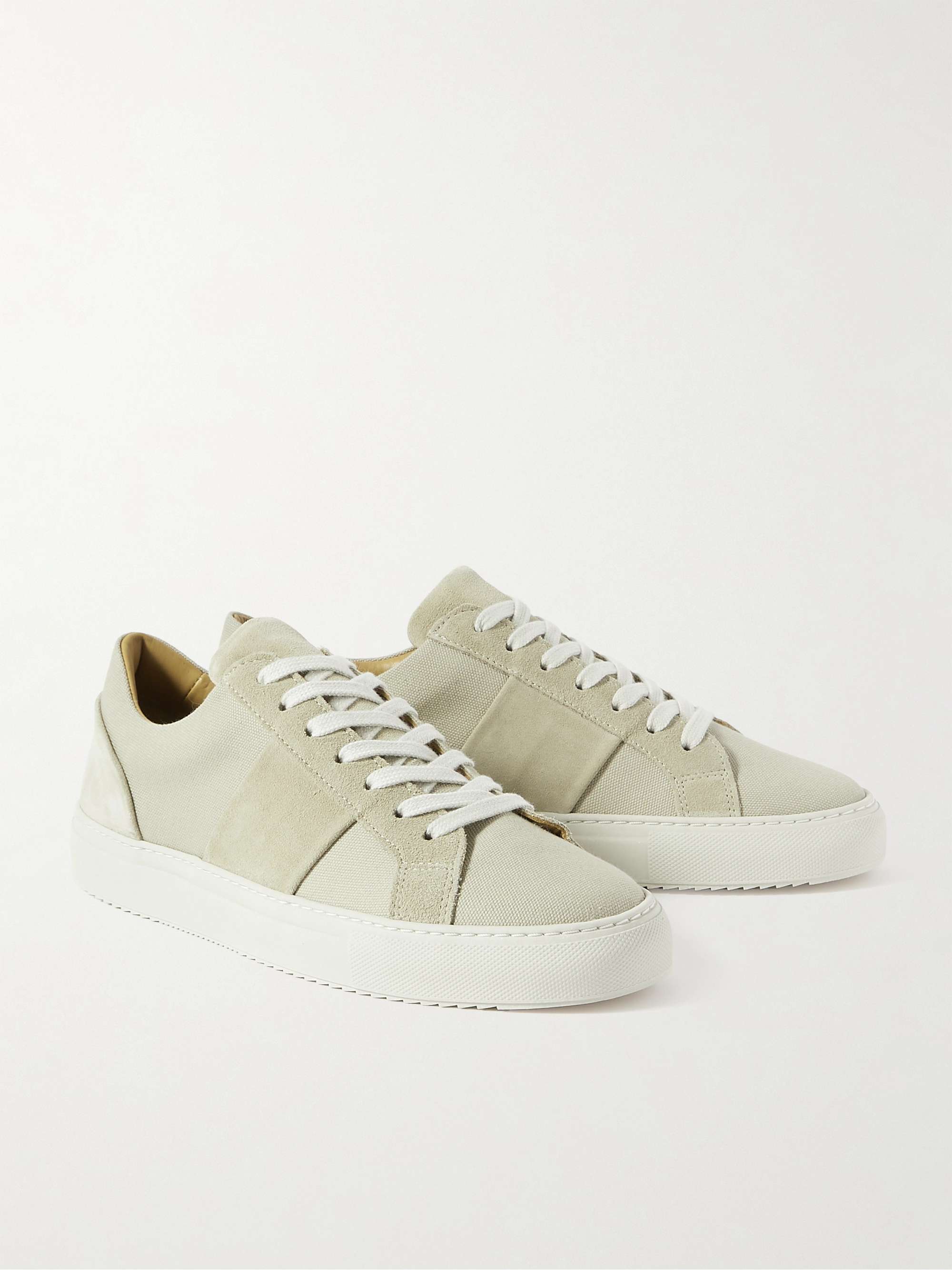 MR P. Suede-Trimmed Canvas Sneakers