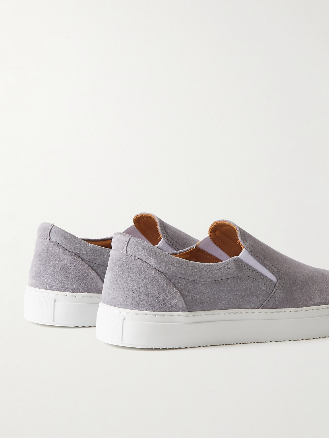 Shop Mr P Regenerated Suede By Evolo® Slip-on Sneakers In Gray