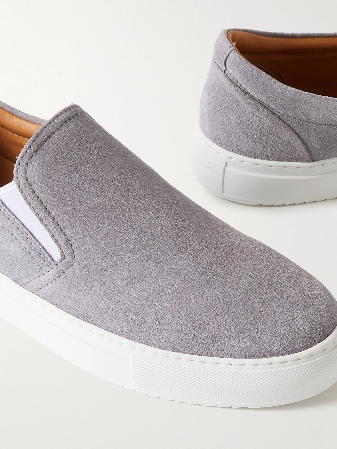 Shop Mr P Regenerated Suede By Evolo® Slip-on Sneakers In Gray