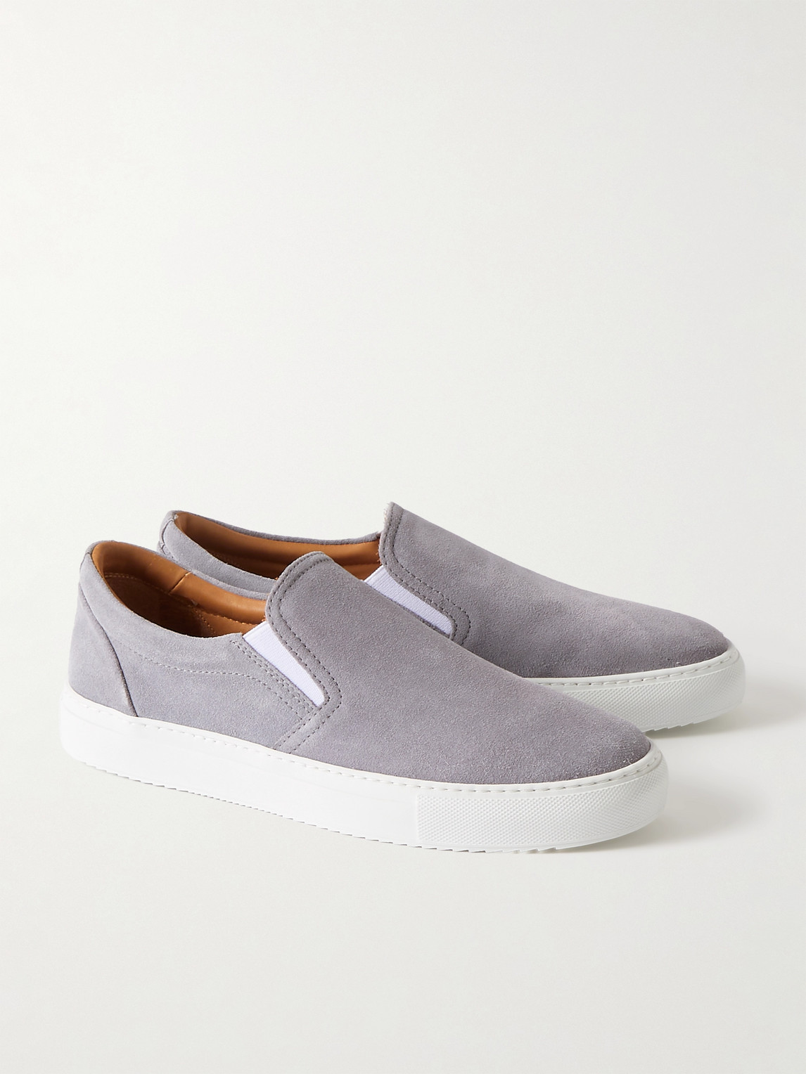 Shop Mr P Regenerated Suede By Evolo® Slip-on Sneakers In Gray