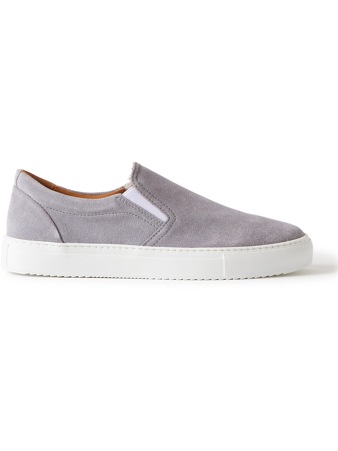 Mr P Regenerated Suede By Evolo® Slip-on Trainers In Grey