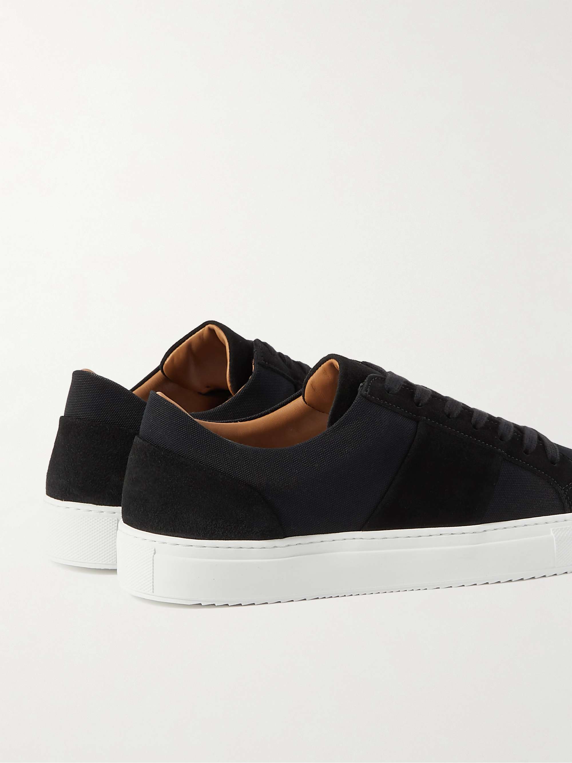 MR P. Suede-Trimmed Canvas Sneakers