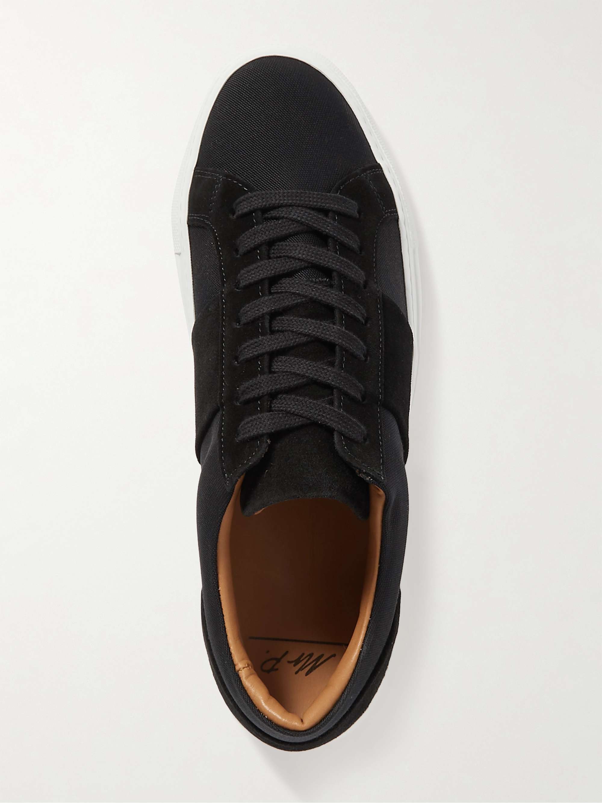 MR P. Suede-Trimmed Canvas Sneakers