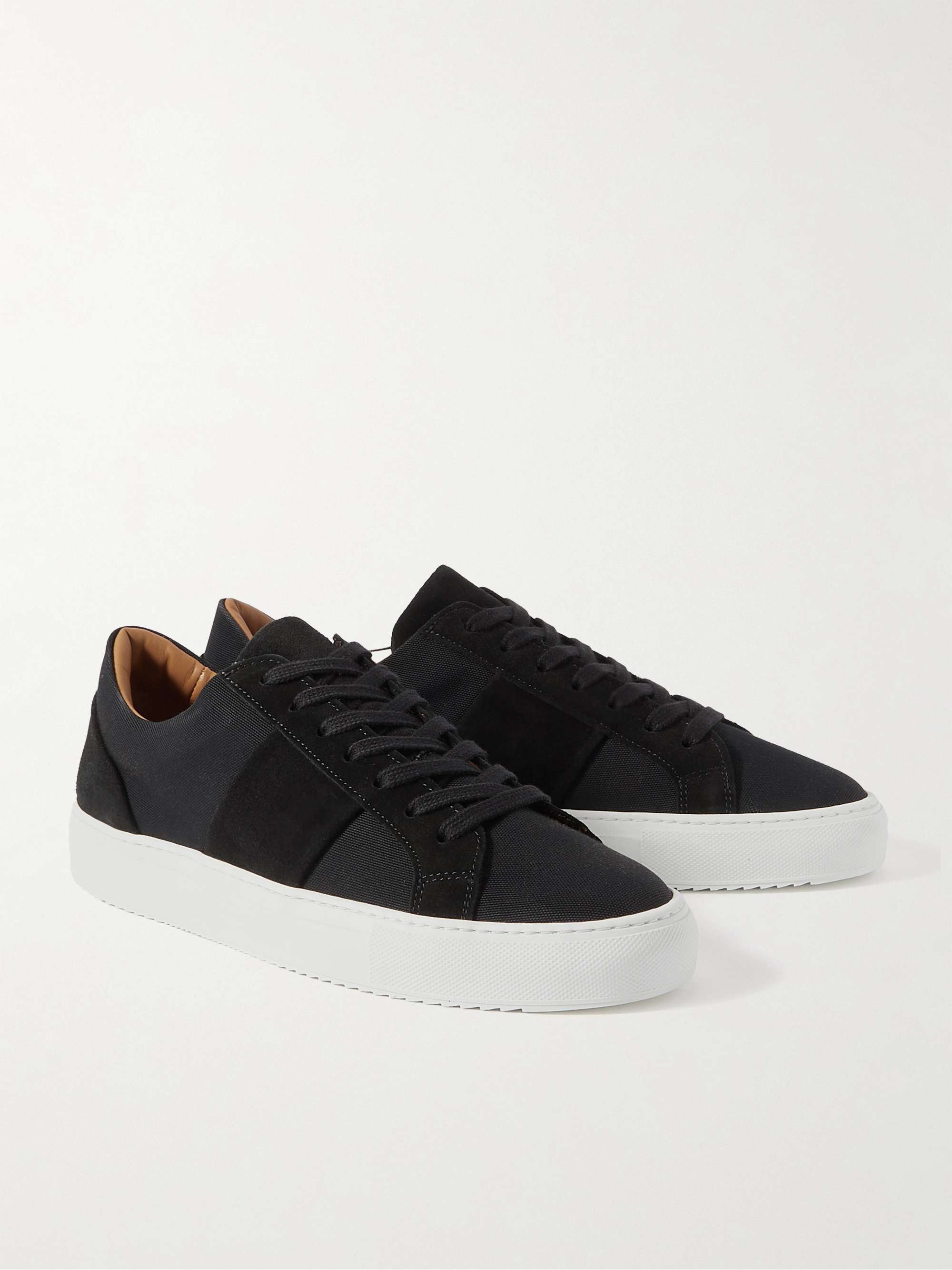MR P. Suede-Trimmed Canvas Sneakers