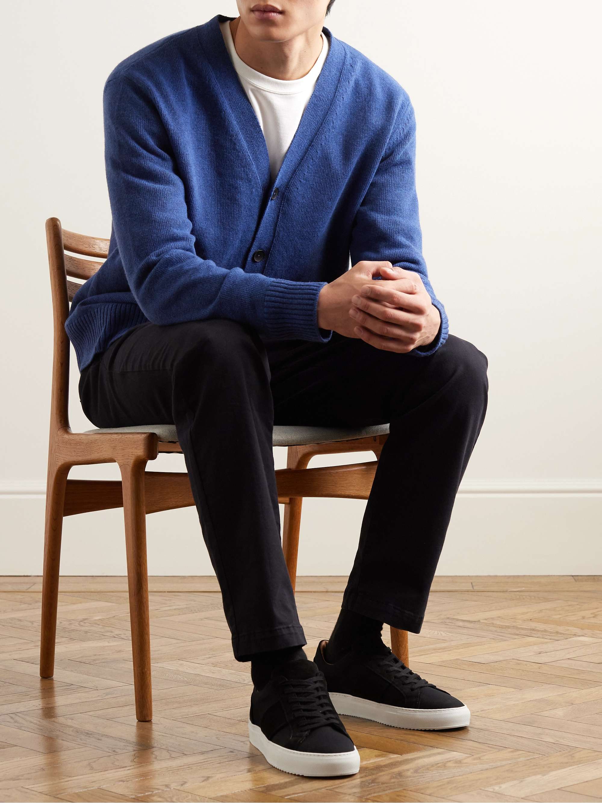 MR P. Suede-Trimmed Canvas Sneakers