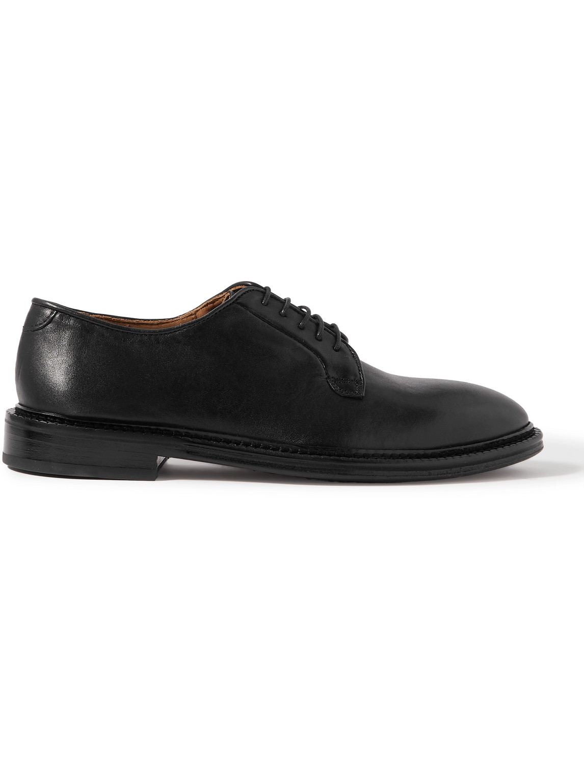 Mr P Lucien Leather Derby Shoes In Black