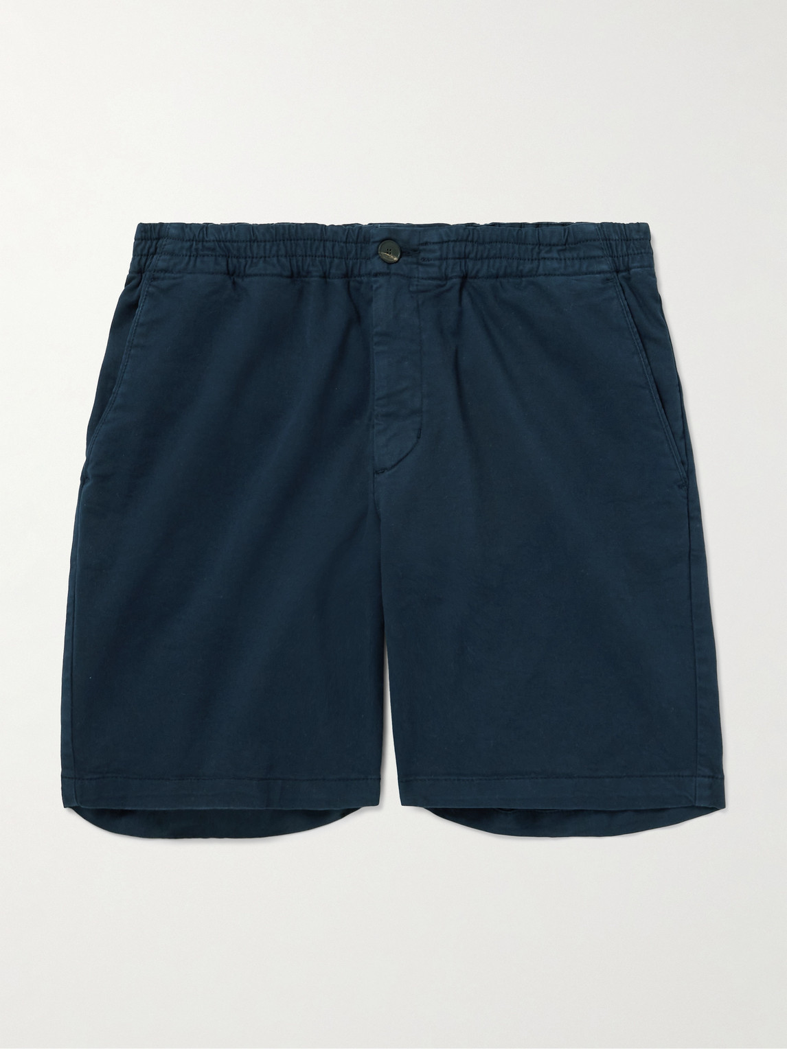 Straight-Leg Garment-Dyed Organic Cotton-Blend Twill Shorts