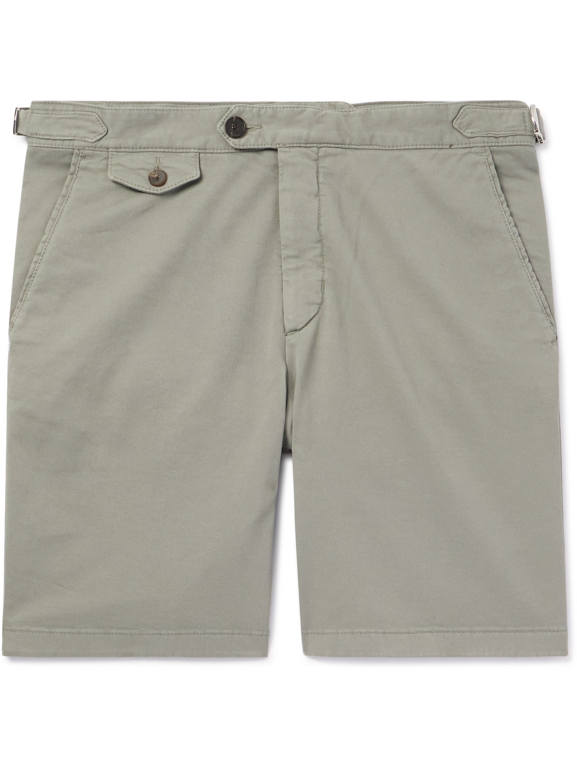 Straight-Leg Organic Cotton-Blend Twill Bermuda Shorts