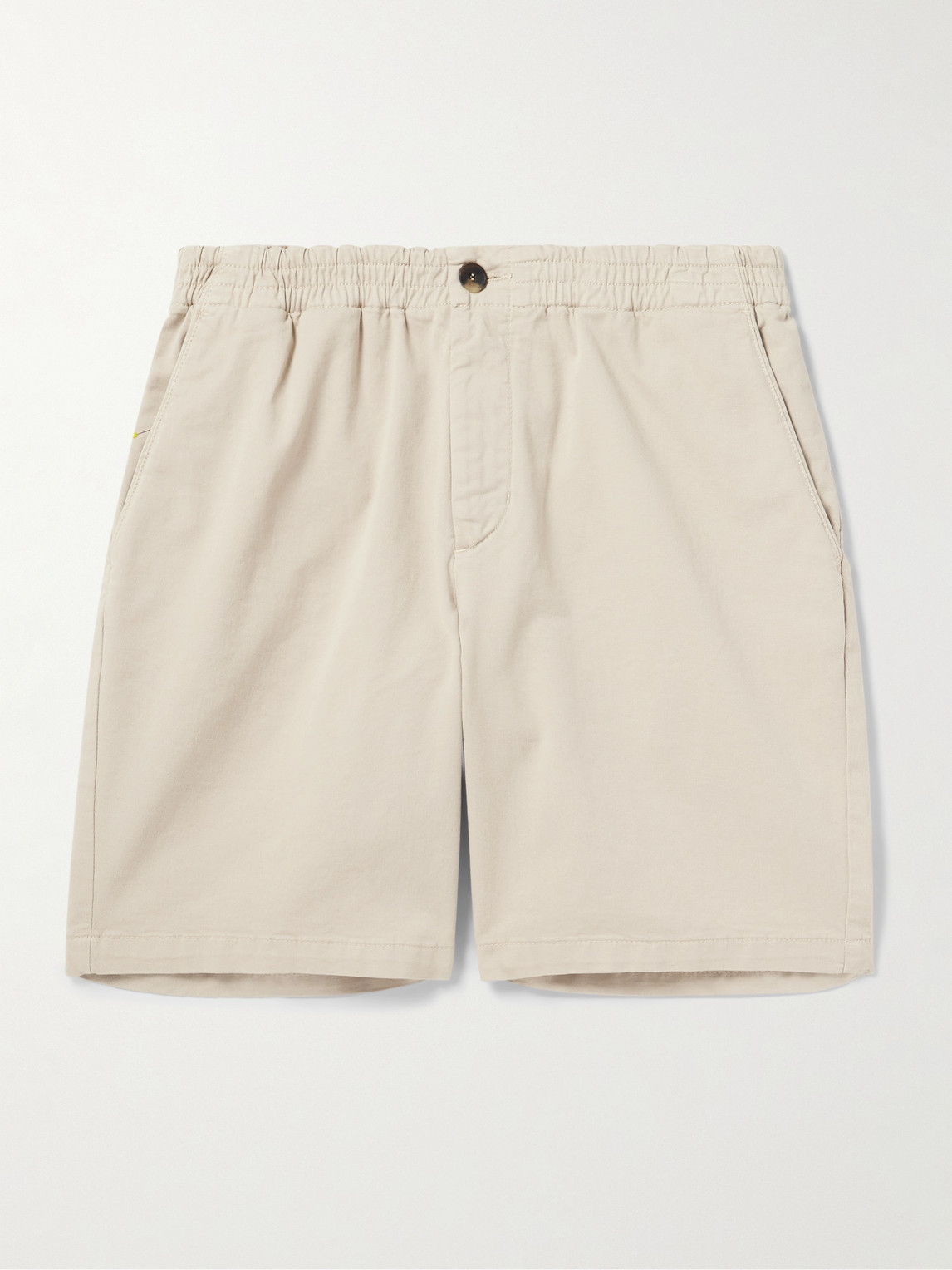 Straight-Leg Garment-Dyed Organic Cotton-Blend Twill Shorts