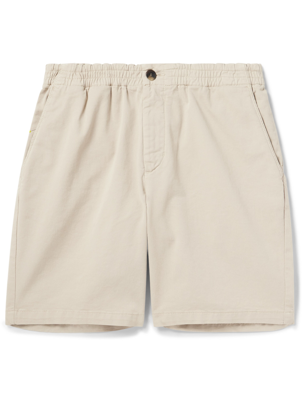 Straight-Leg Garment-Dyed Organic Cotton-Blend Twill Shorts