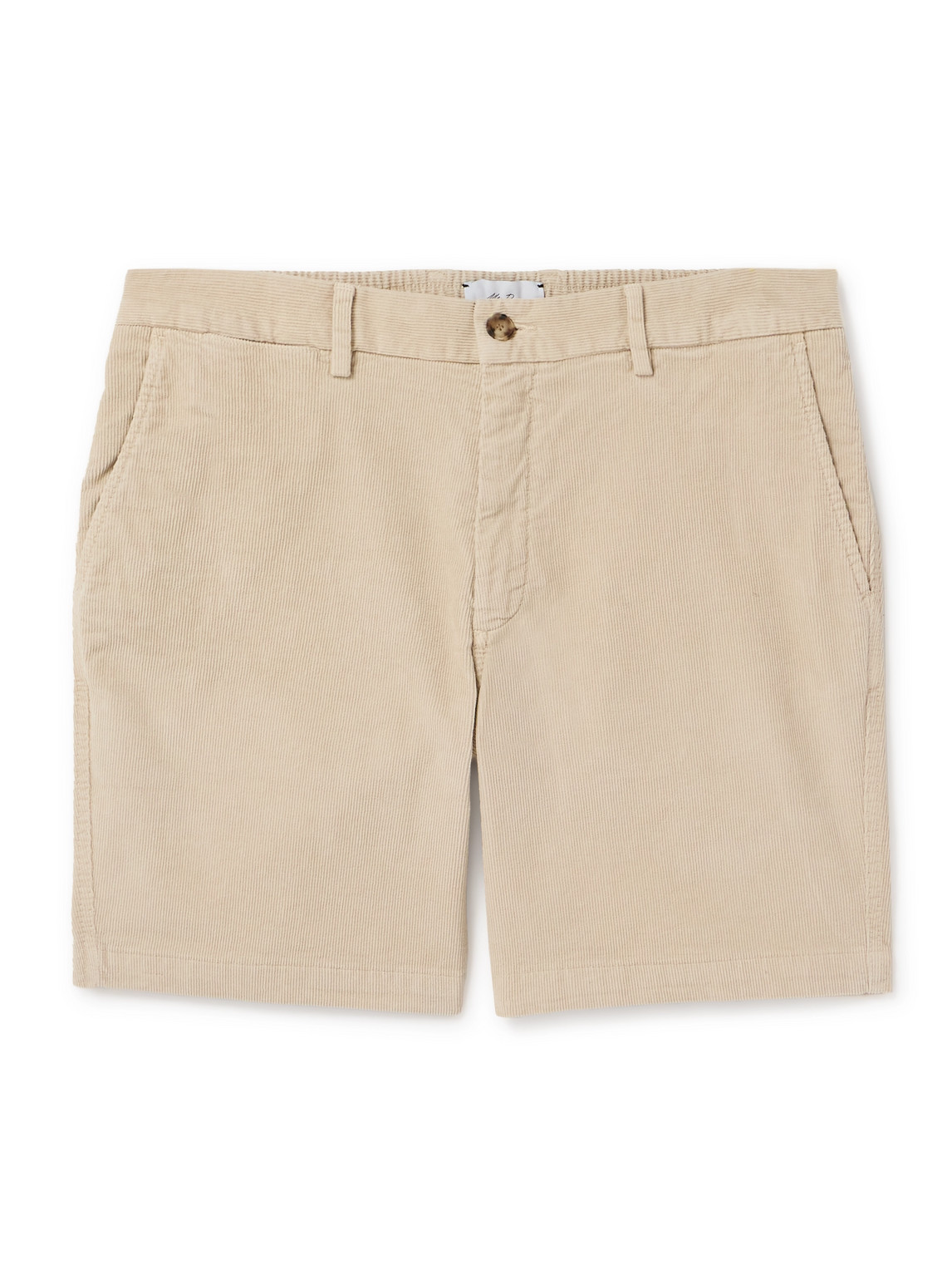 Straight-Leg Organic Cotton-Blend Corduroy Shorts