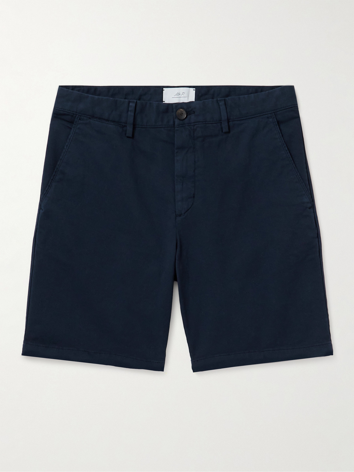 MR P. Straight-Leg Garment-Dyed Cotton-Blend Twill Bermuda Shorts - Men