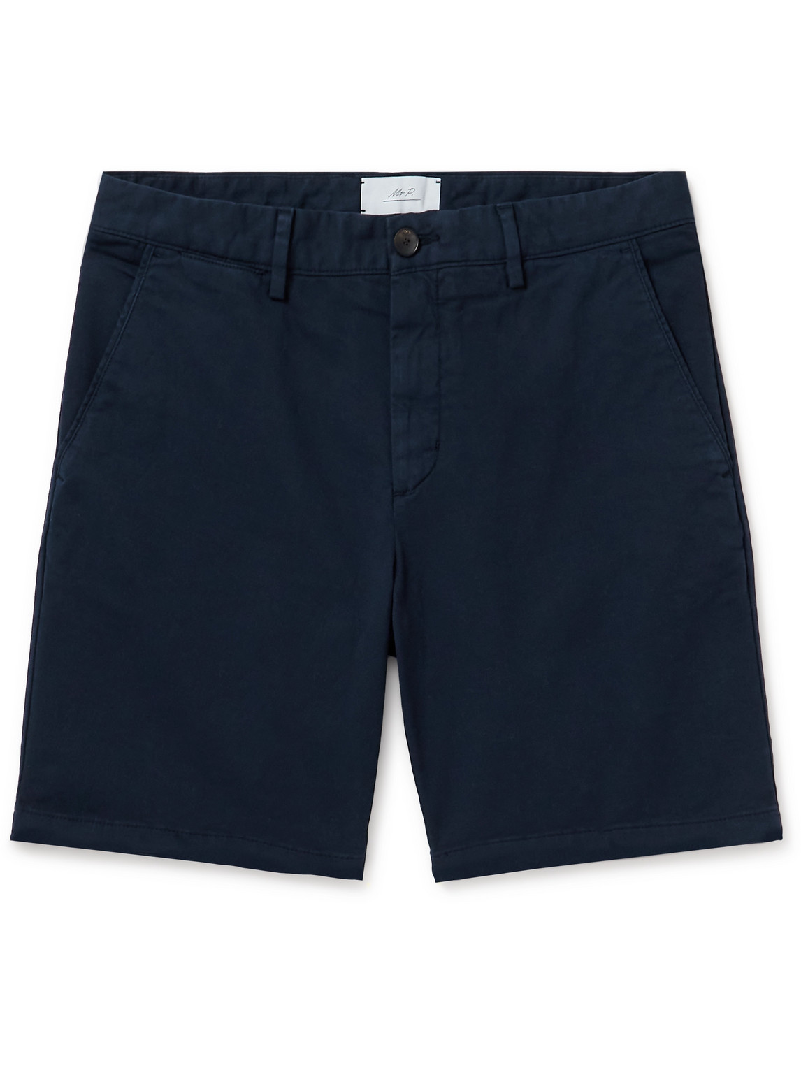 Straight-Leg Garment-Dyed Cotton-Blend Twill Bermuda Shorts