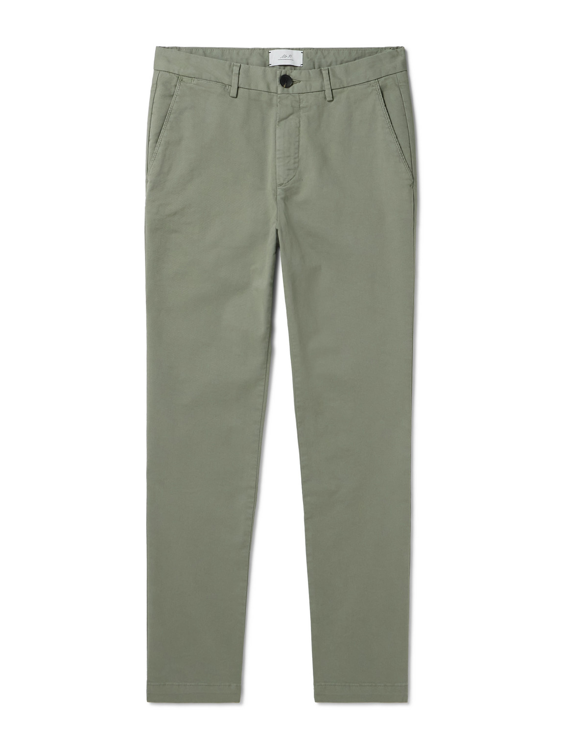 Straight-Leg Cotton-Blend Twill Chinos