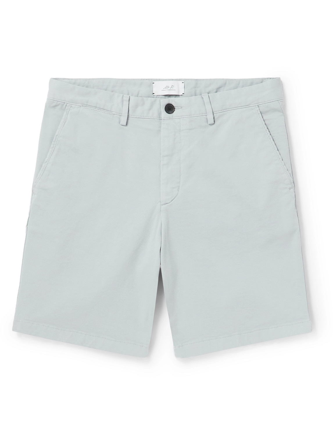 Straight-Leg Garment-Dyed Cotton-Blend Twill Bermuda Shorts