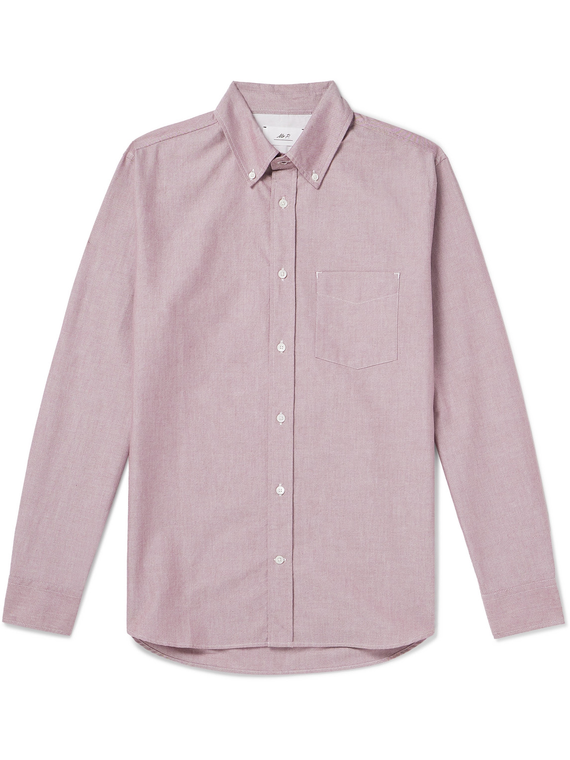 Mr P Button-down Collar Cotton Oxford Shirt In Pink
