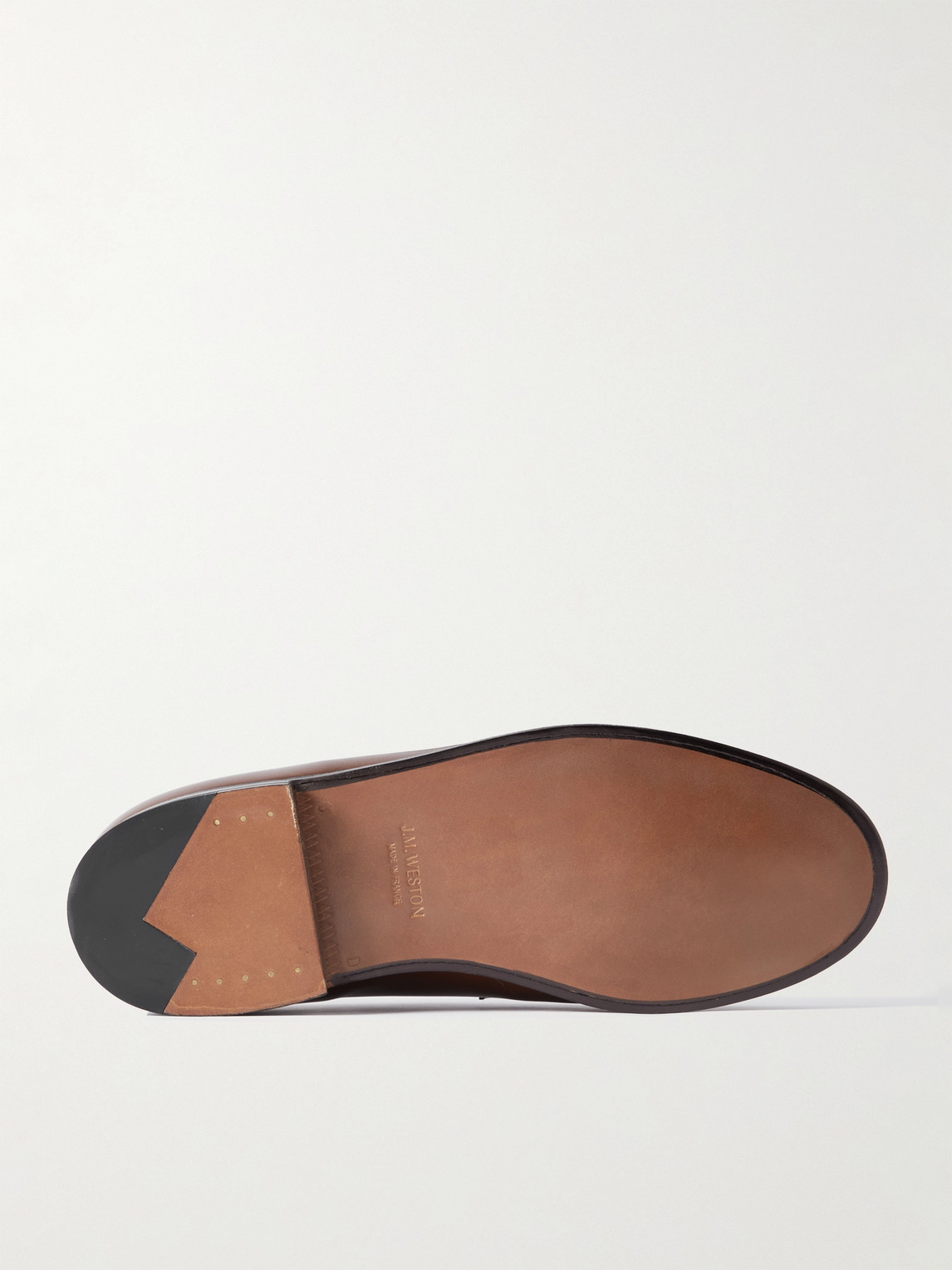 Shop Jm Weston Leather Loafers In Brown
