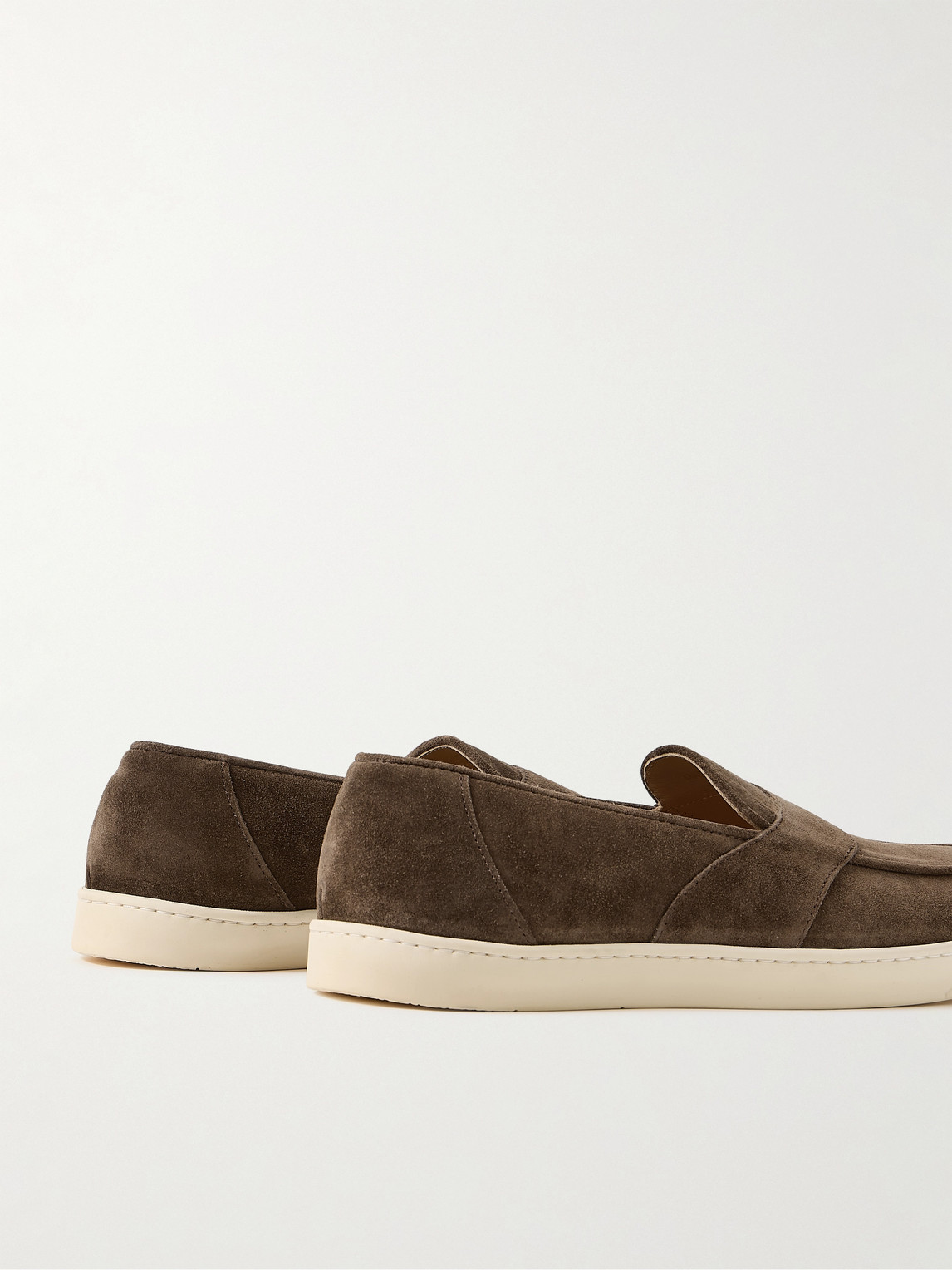 Shop George Cleverley Joey Suede Penny Loafers In Brown
