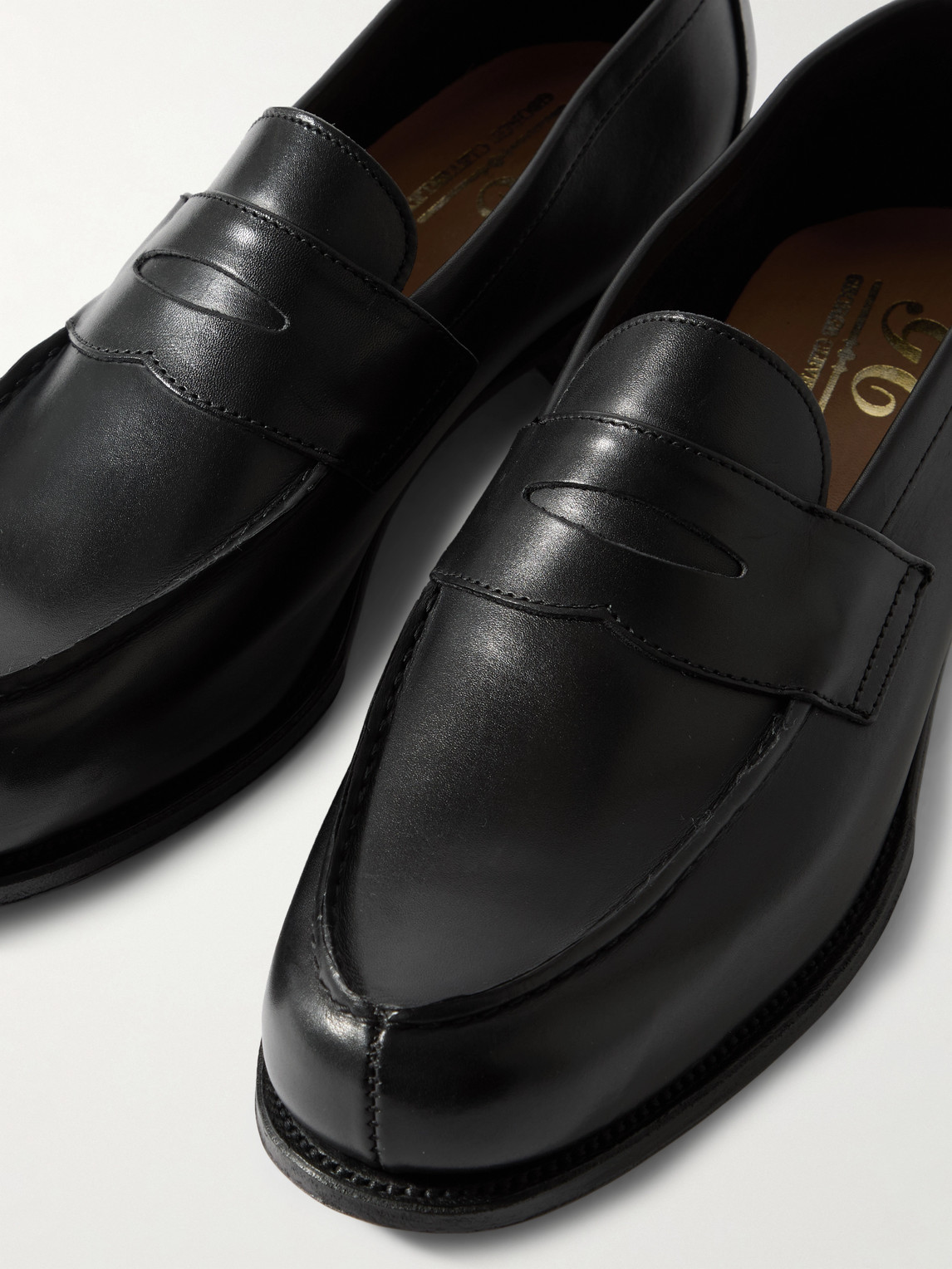 GEORGE CLEVERLEY CANNES LEATHER PENNY LOAFERS