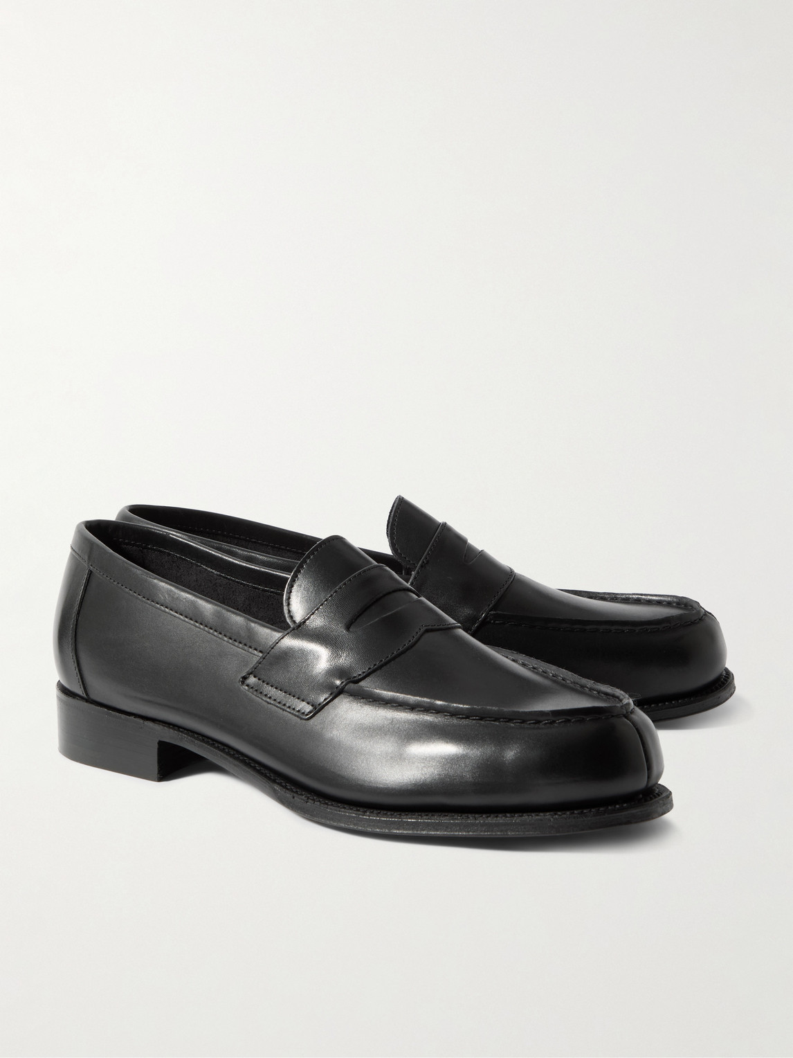 GEORGE CLEVERLEY CANNES LEATHER PENNY LOAFERS