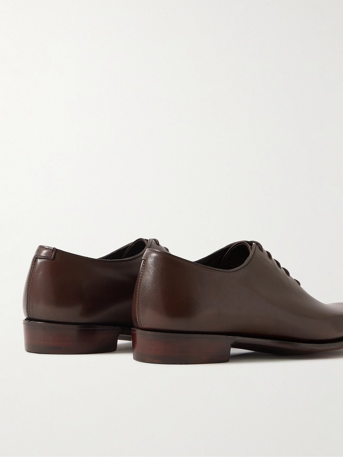 Shop George Cleverley Merlin Leather Oxford Shoes In Brown