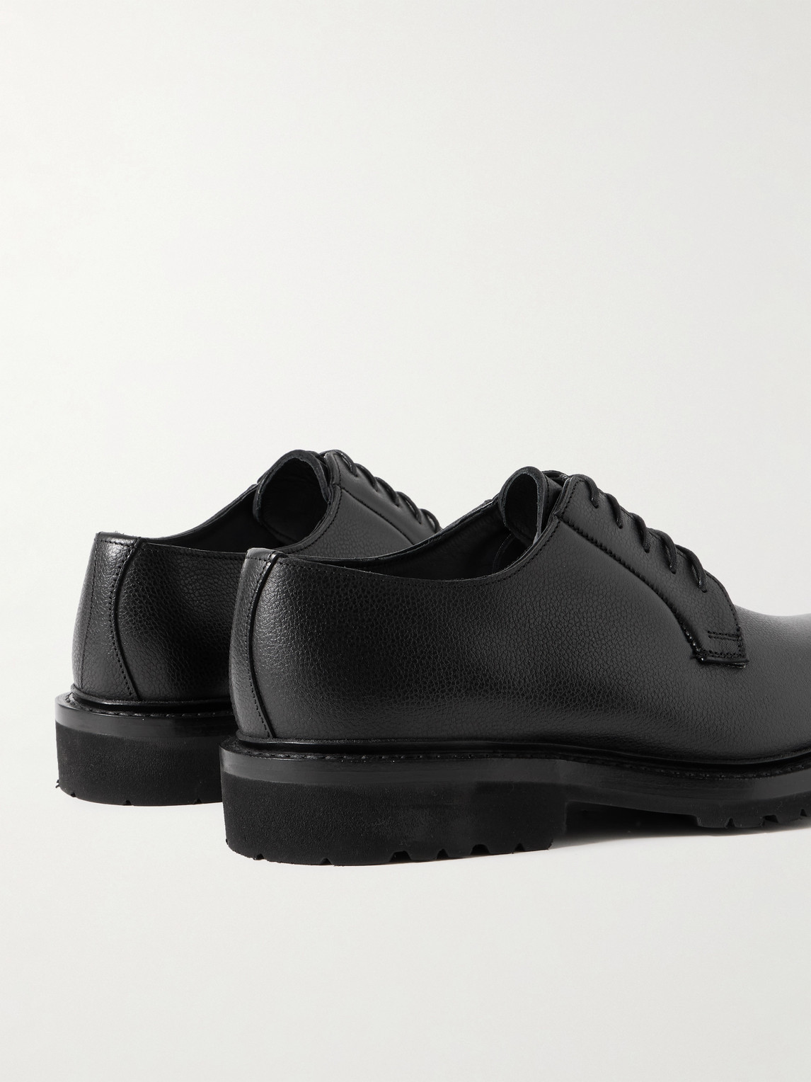 Shop George Cleverley Archie Full-grain Leather Derby Shoes In Black