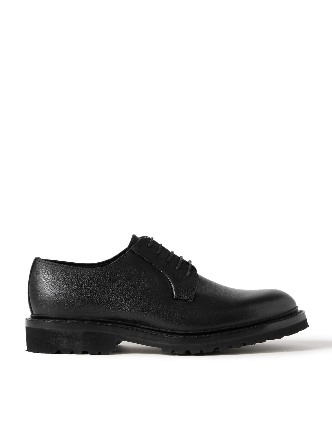 George Cleverley Archie Full-grain Leather Derby Shoes In Black