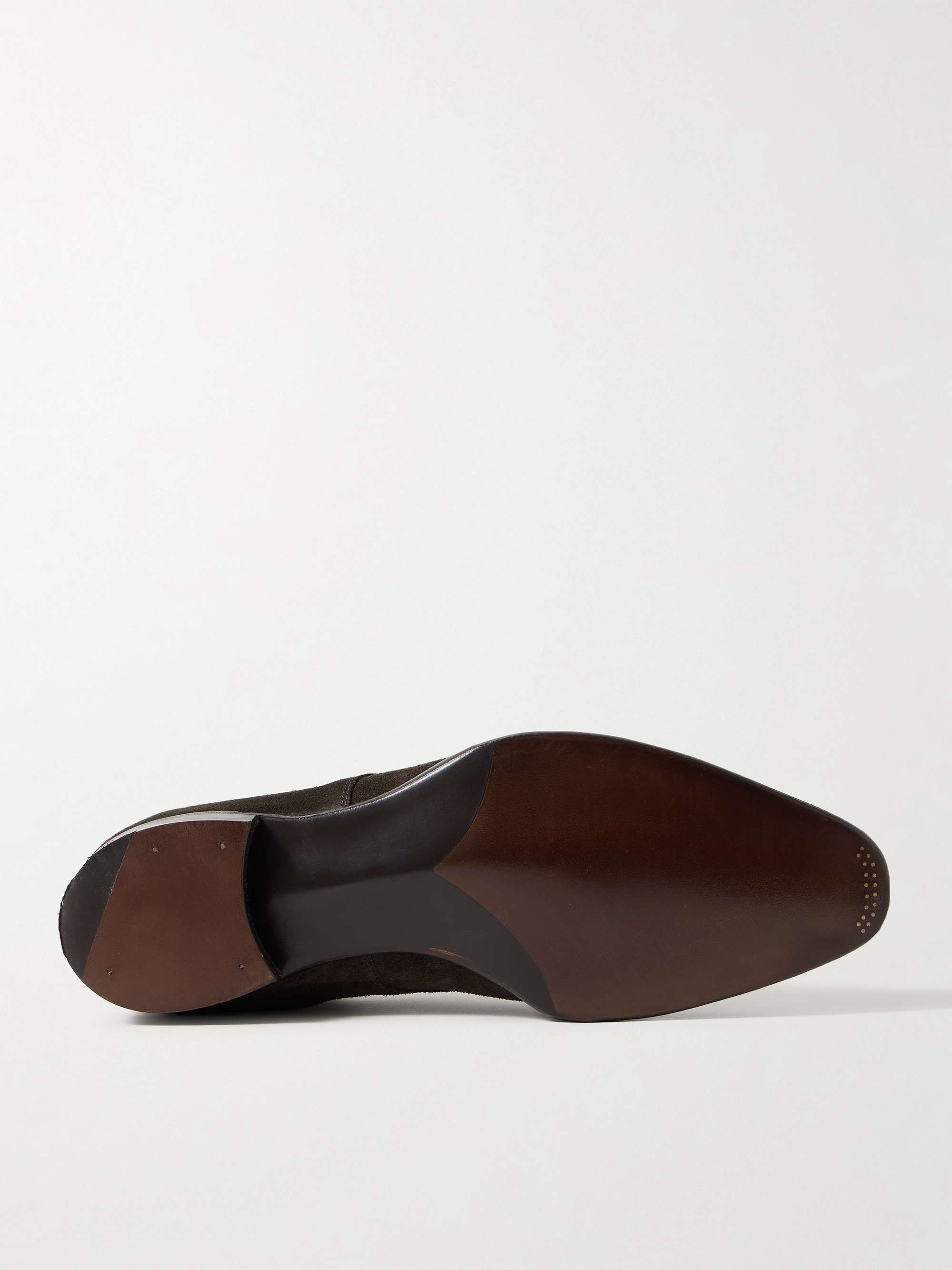 GEORGE CLEVERLEY Thomas Cap-Toe Leather Monk-Strap Shoes